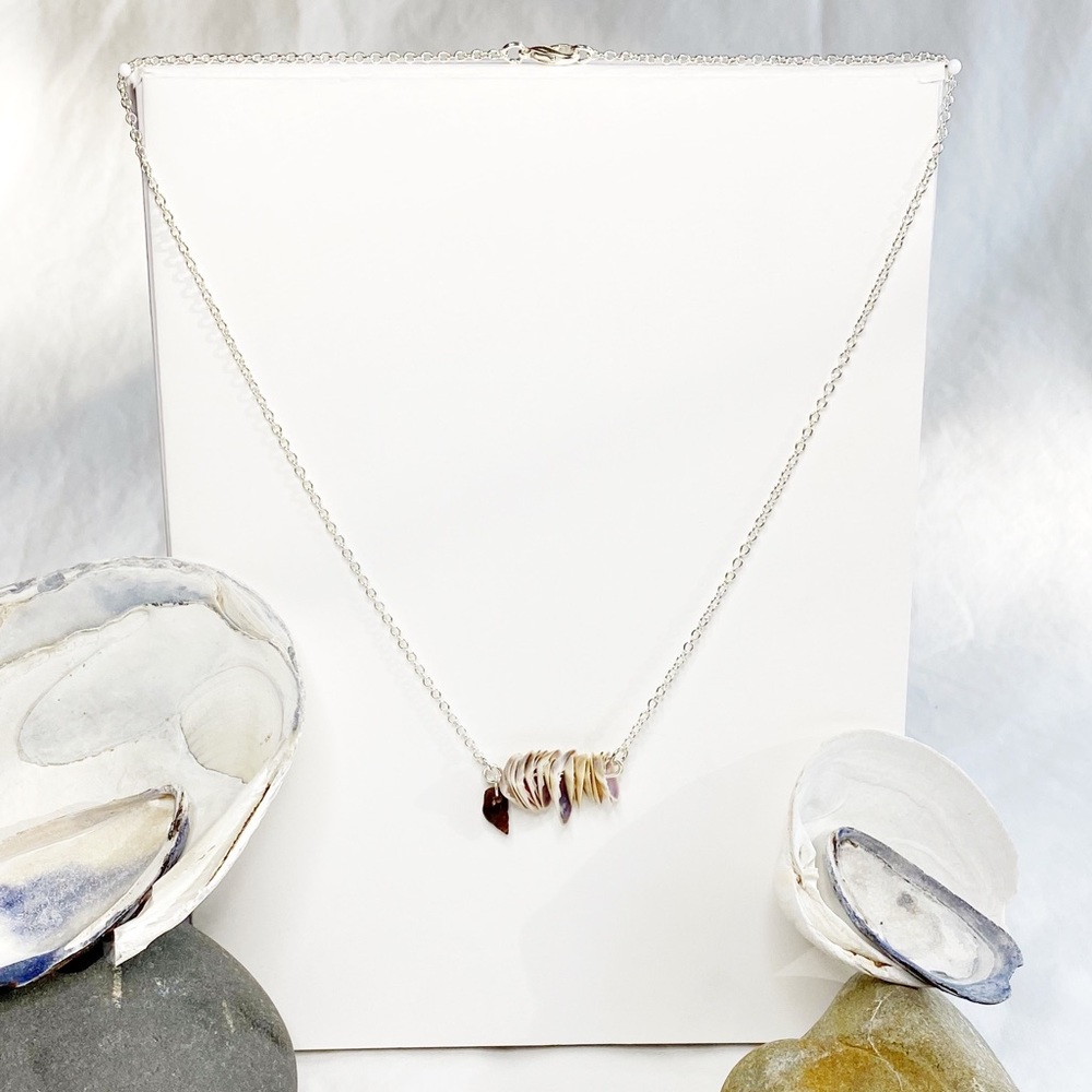 Tiny Natural White & Lavender Coquina Shell Set - Picture 6 of 7